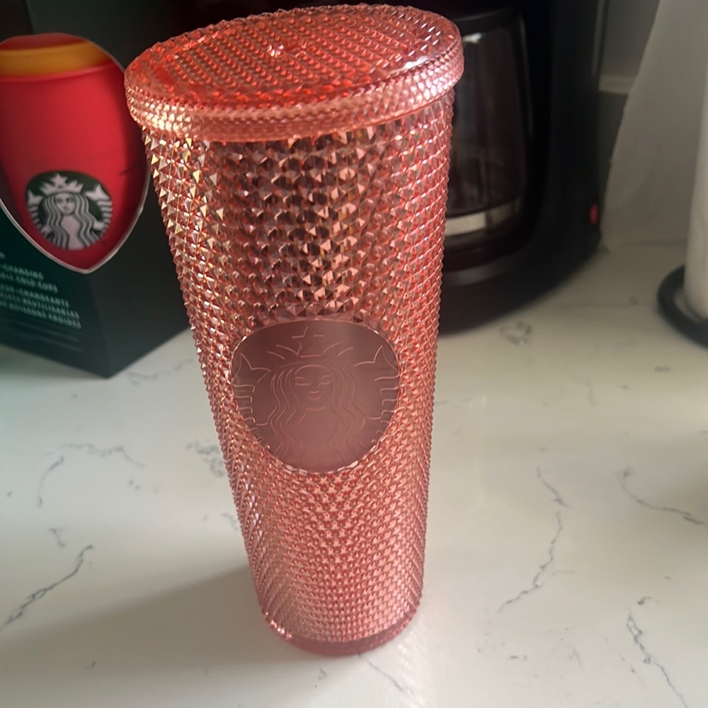 PINK STUDDED STARBUCKS CUP